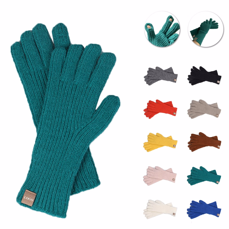 Knitted Fingerless Touchscreen Gloves