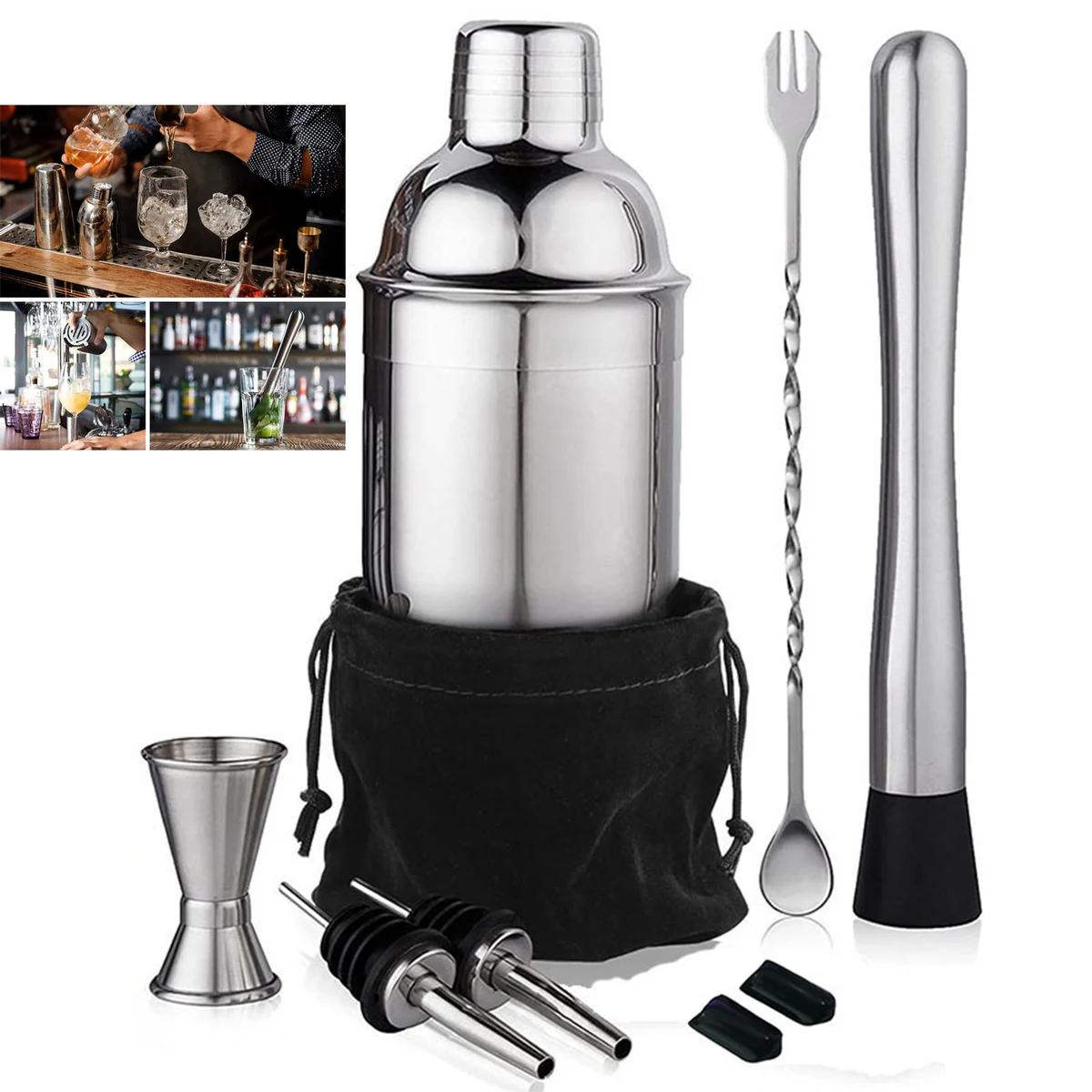 24 oz Cocktail Shaker Set 1