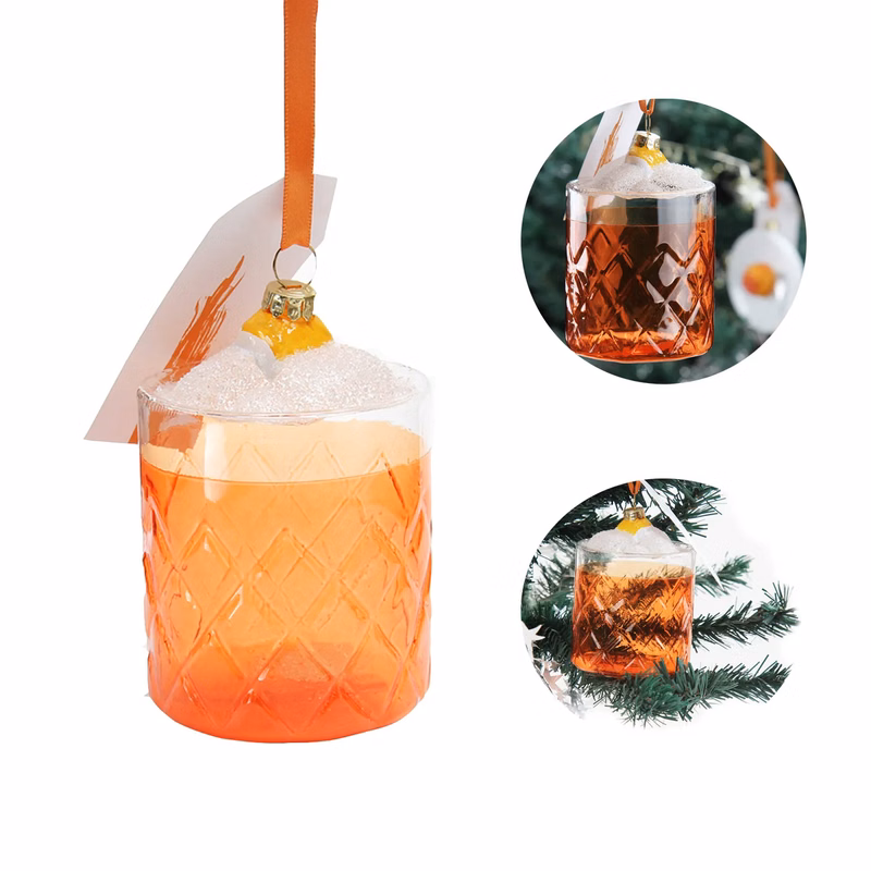 Wine Bottle Flat Christmas Ornaments
