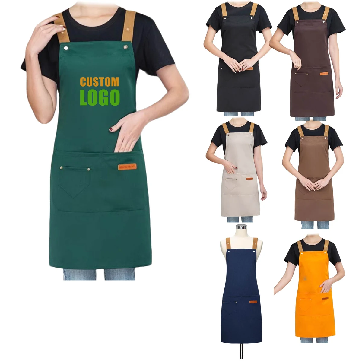 MOQ 10 pcs Cafe Staff Apron 1