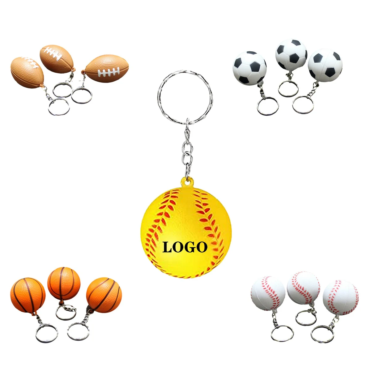 Sports Ball Pendant Keychain 1