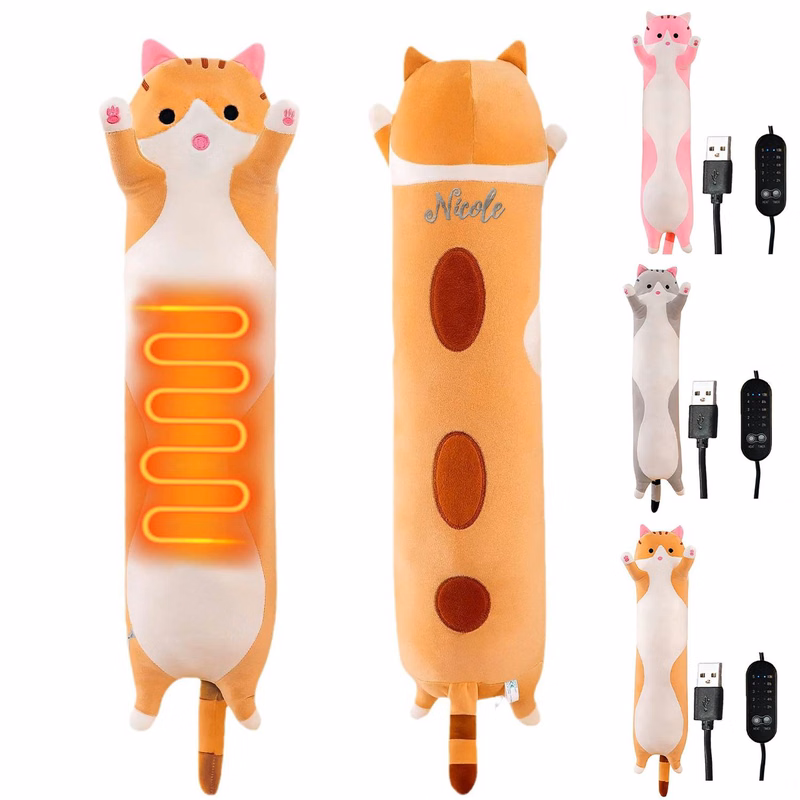 USB Powered Plush Cat Heating Doll Pillow