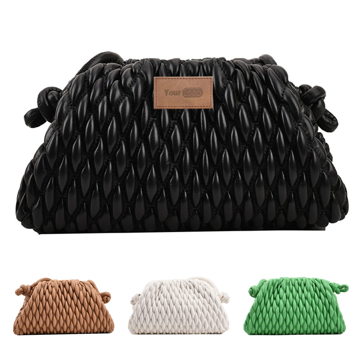 PU Crossbody Purse Quilted Clutch Handbag for Women 1