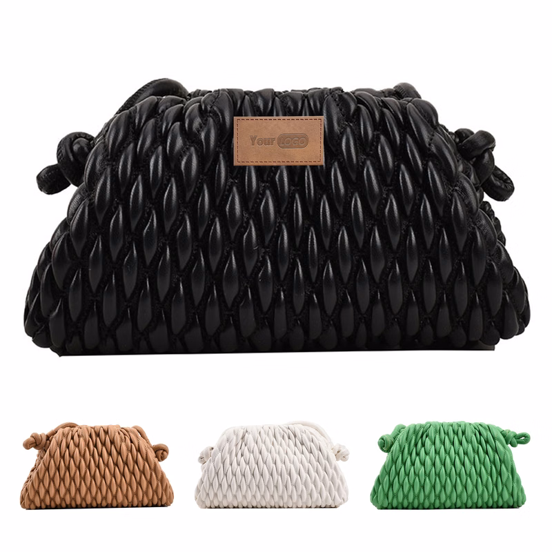 PU Crossbody Purse Quilted Clutch Handbag for Women