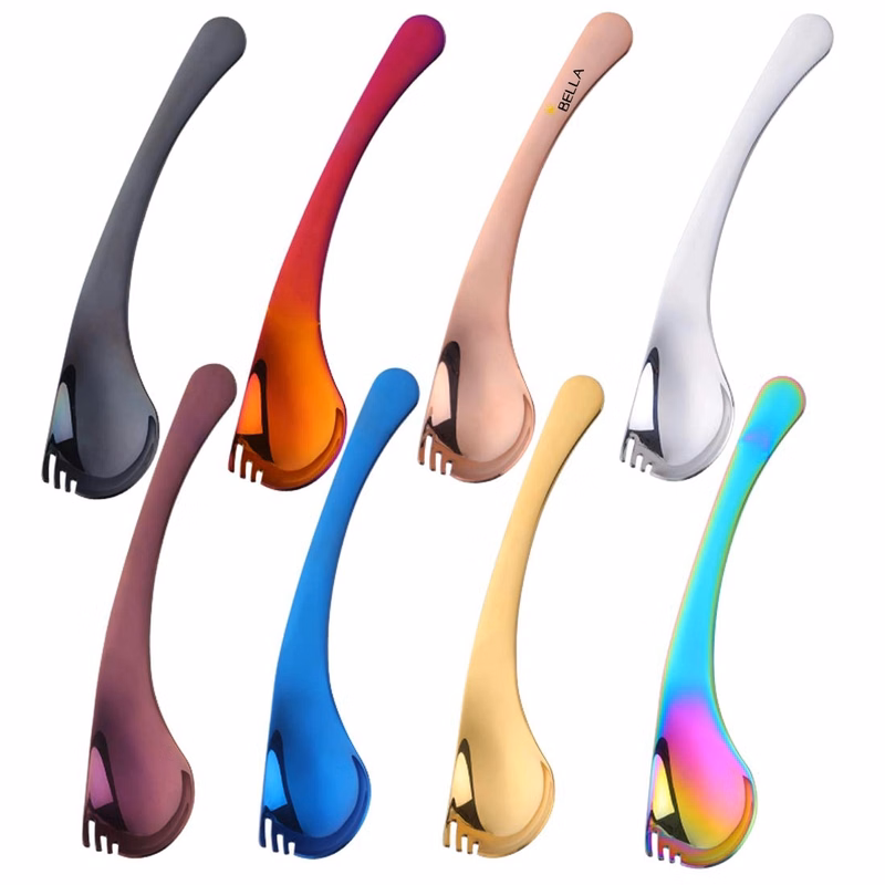 2 In 1 Bend Handle Spork Soup Tableware
