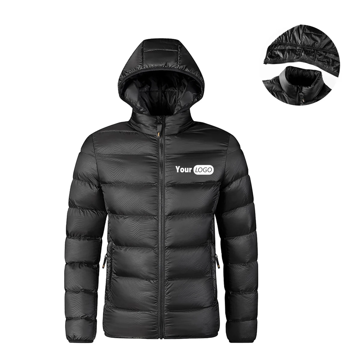 Removable Hood Cotton Padded Down Jacket MOQ 12 PCS 1