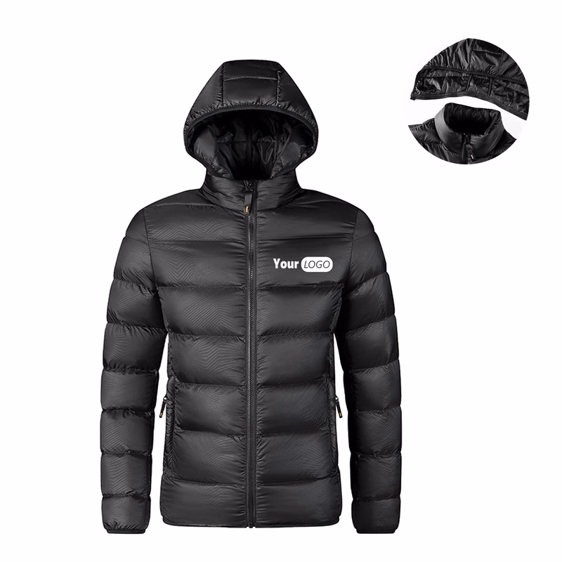 Removable Hood Cotton Padded Down Jacket MOQ 12 PCS