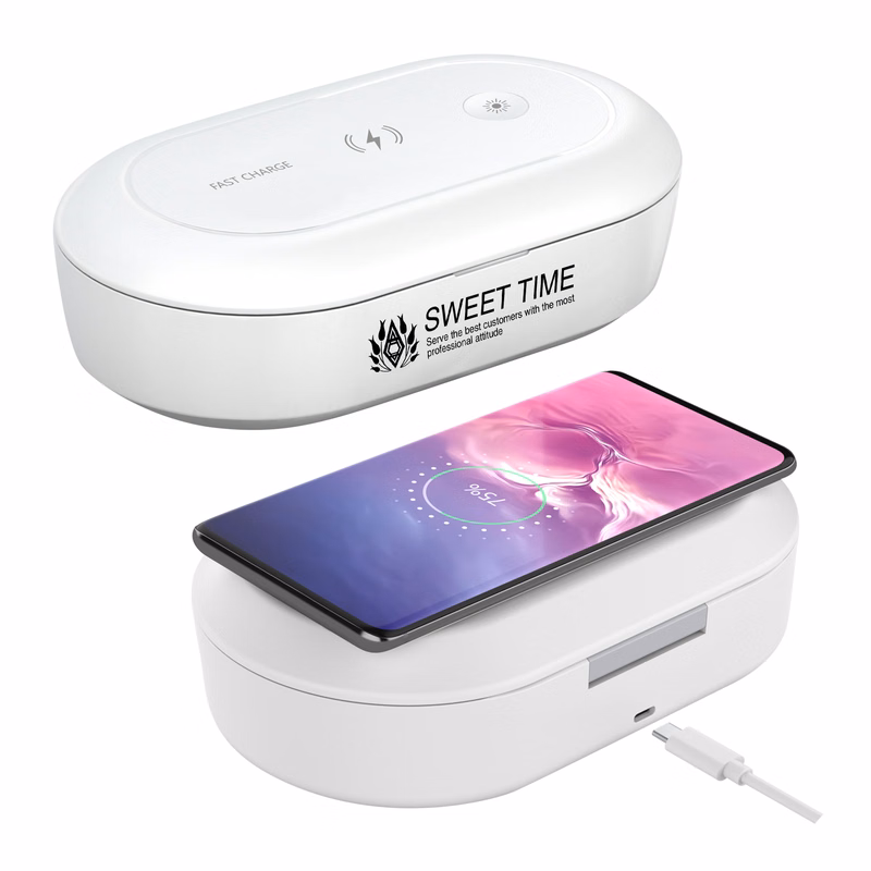UV light Sanitizer Box with Qi-certified Wireless Charger
