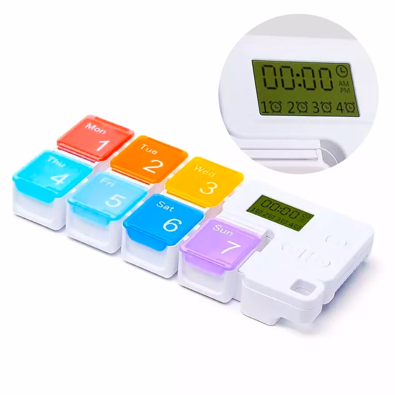 7 Day Pill Organizer With Alarm Clock