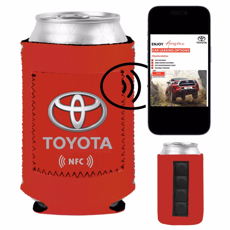 Magic'Tap NFC Magnetic Beverage Holder Sleeve w/ Patch.