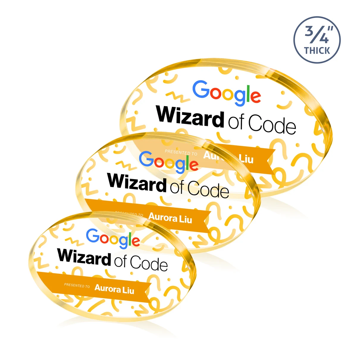 Baldus Oval VividPrint™ Award - Gold 1