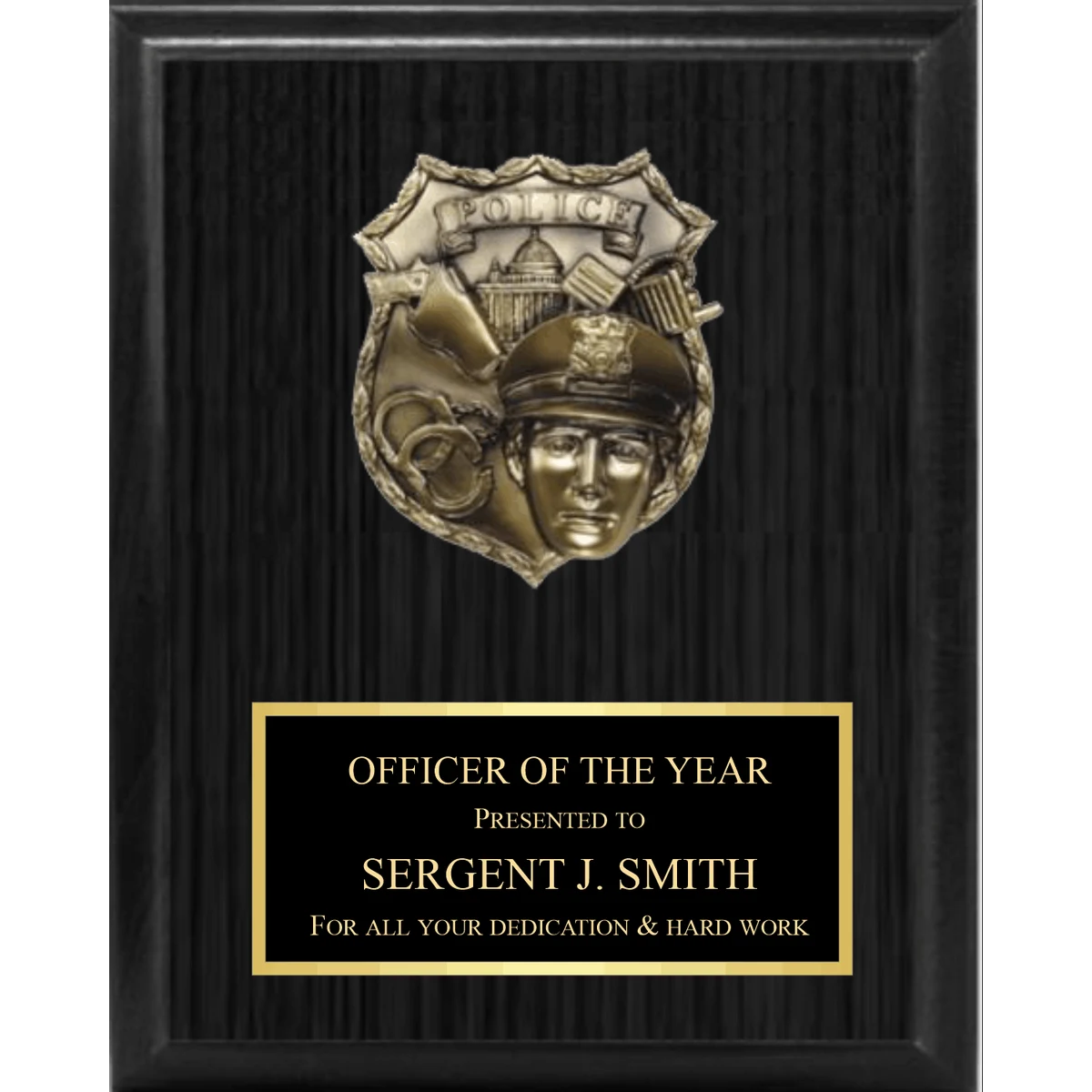5" Police Mount On Plaque 1