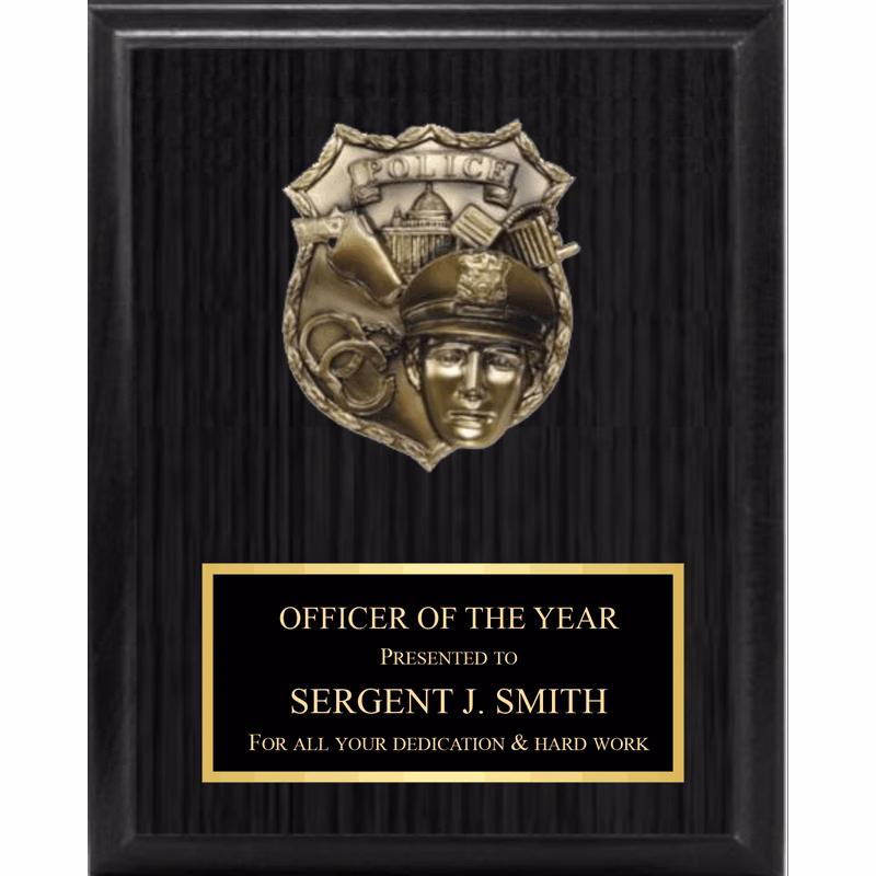 5" Police Mount On Plaque
