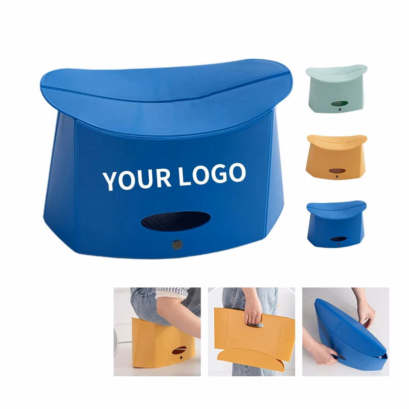Plastic Folding Stool with 14.96 Inch Wide Seat