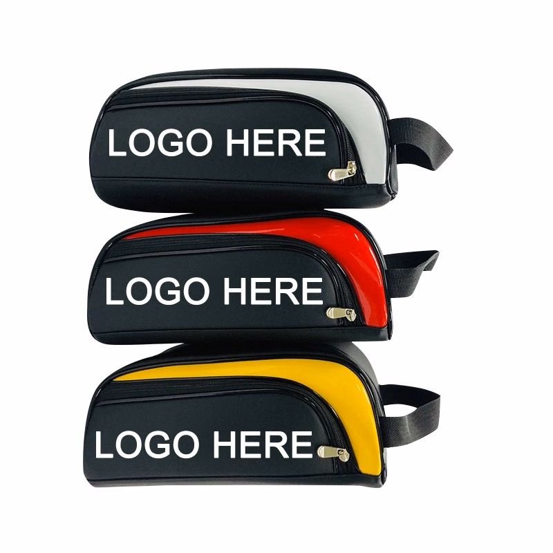 Custom Gift Colorblock PU Leather Golf Shoe Bag