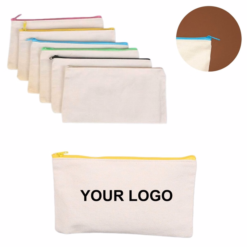 Colorful Zipper Canvas Pencil Case