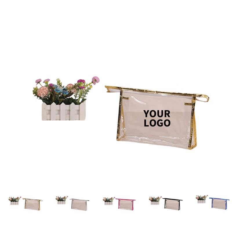 Clear PVC Zipper Pouch Travel Toiletry Bag