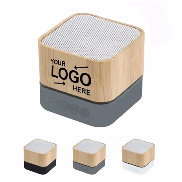 Custom Portable Bamboo Wireless Bluetooth Speaker — Compact Audio for Active Professionals