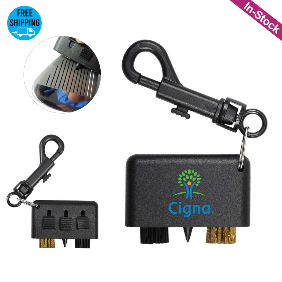 3 in1 Retractable Golf Club Brush 1