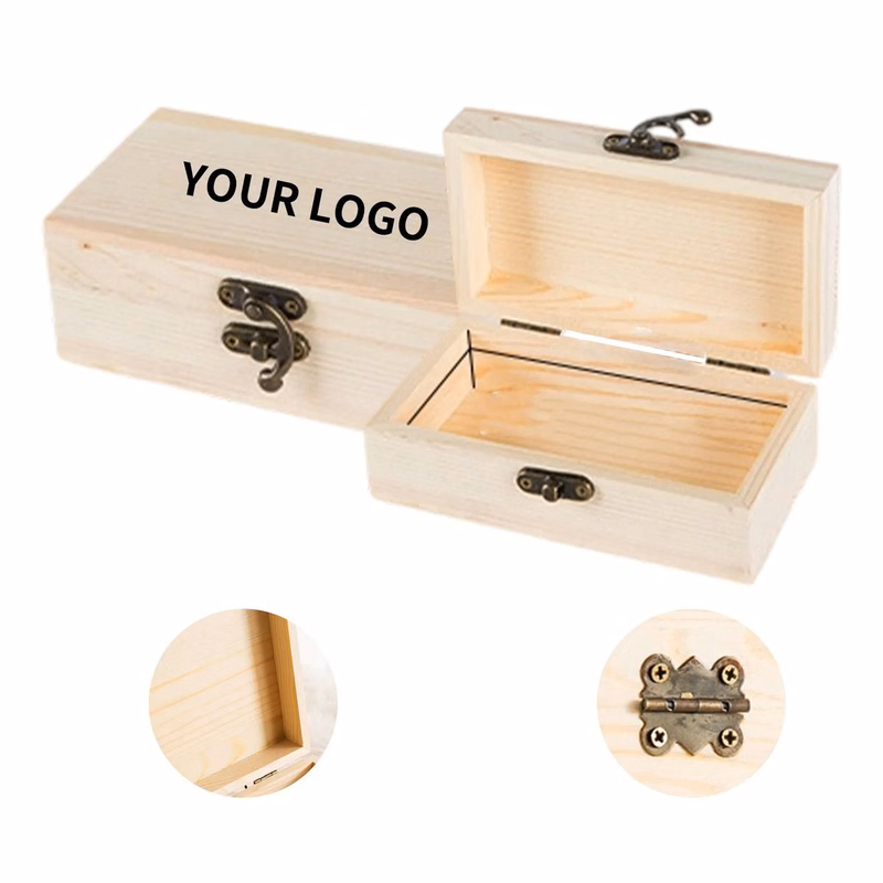 Flip Top Bamboo Case for Rings and Necklaces