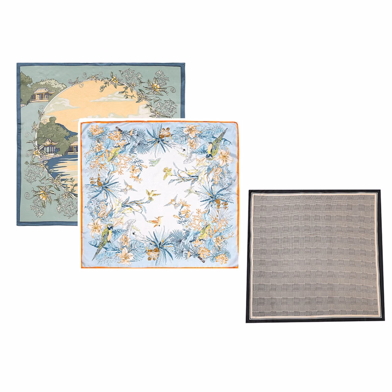Ladies' Real Silk Scarves 26.7"x 26.7"