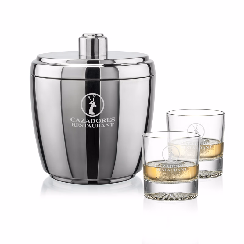 Pescara Ice Bucket & Romford On-the-Rocks Set