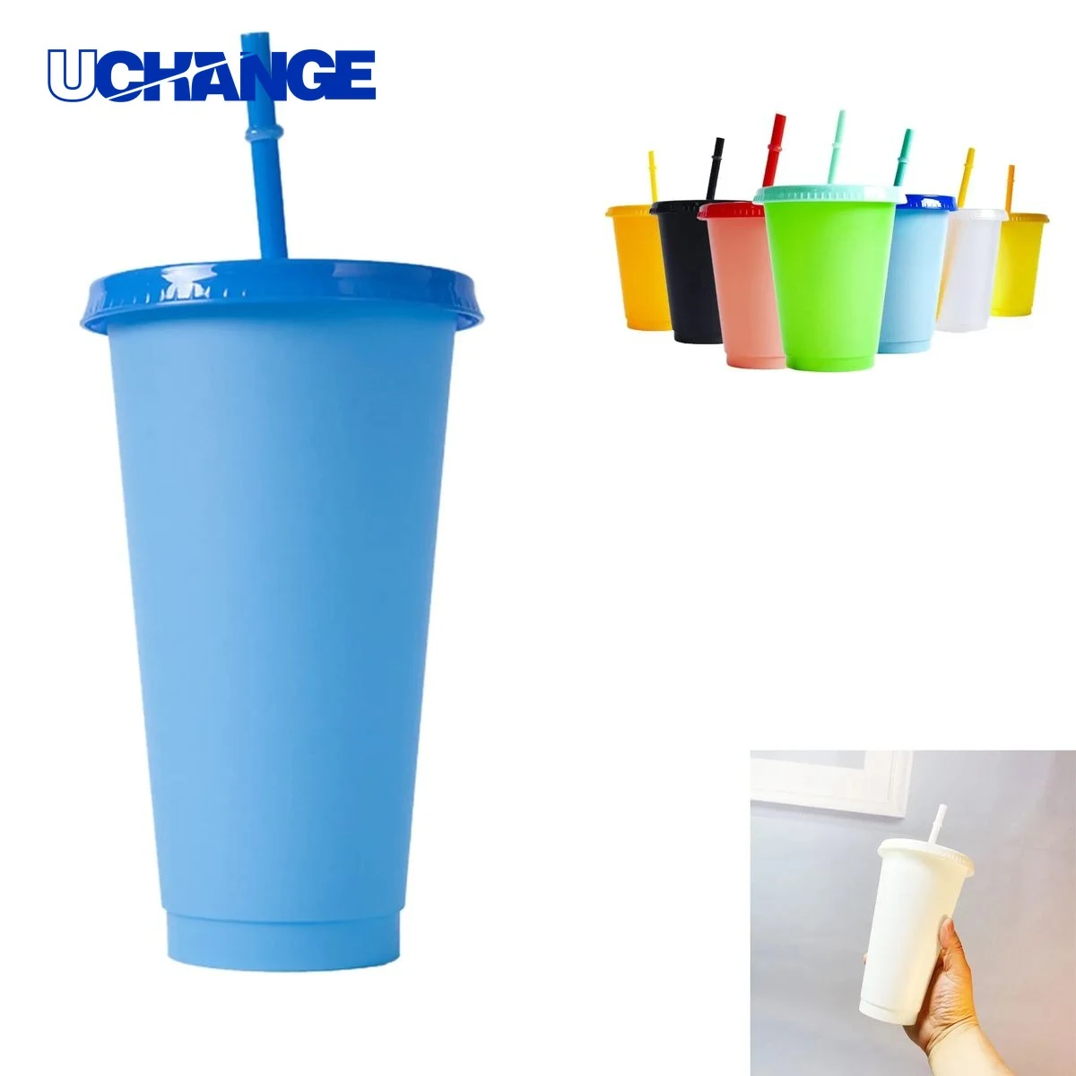 Color Changing Plastic Tumbler with Lid Drinkware for Parties & Event Giveaways 1