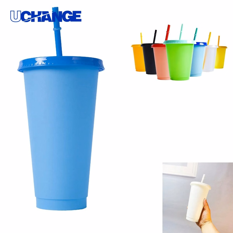 Color Changing Plastic Tumbler with Lid Drinkware for Parties & Event Giveaways