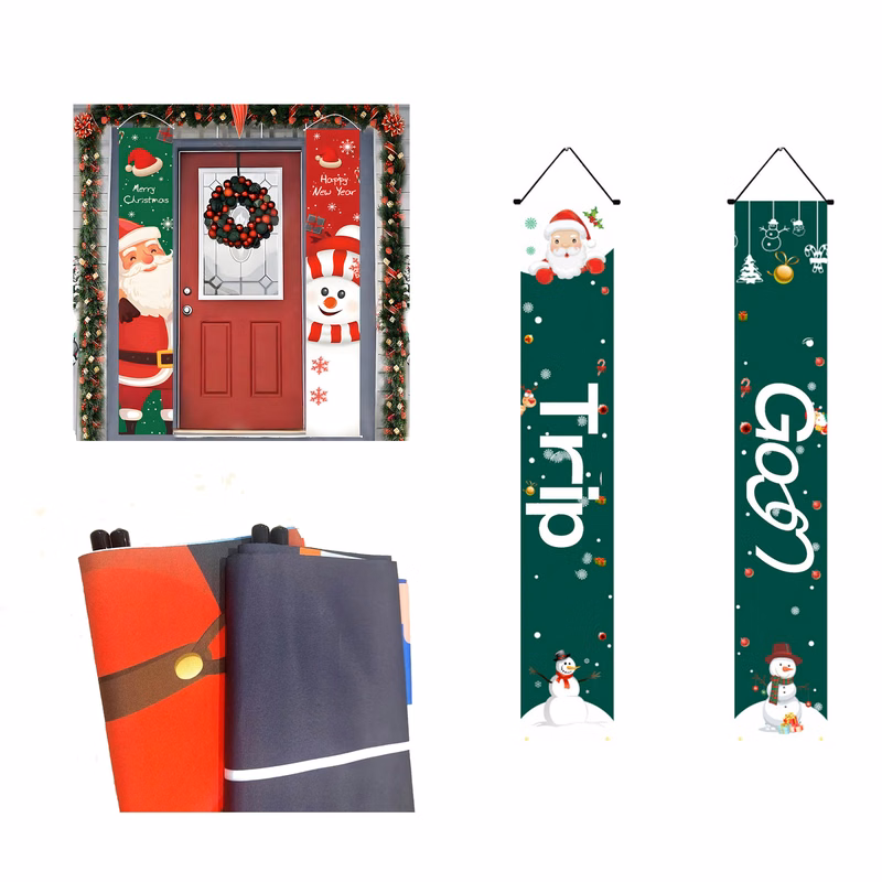 Christmas Flag Hanging