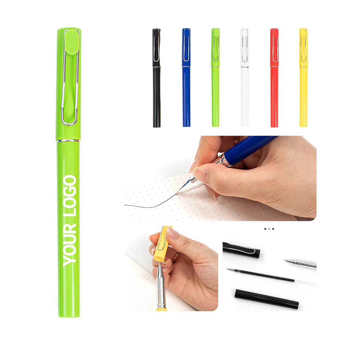 Smooth Writing Pen with Grip and Secure Clip 1