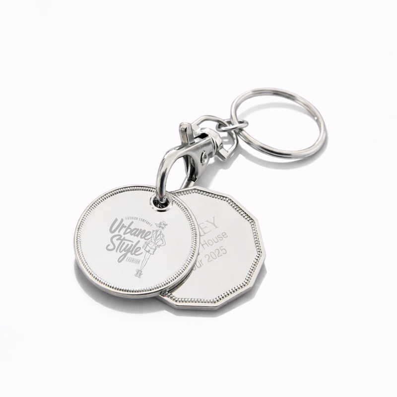 Shopping Cart Token (1 Quarter and 1 Dollar Size Coins)