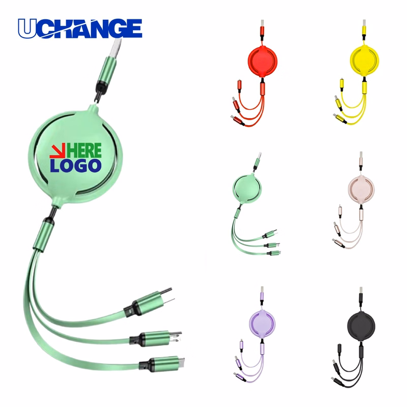 Three In One Silicone Data Charging Cable
