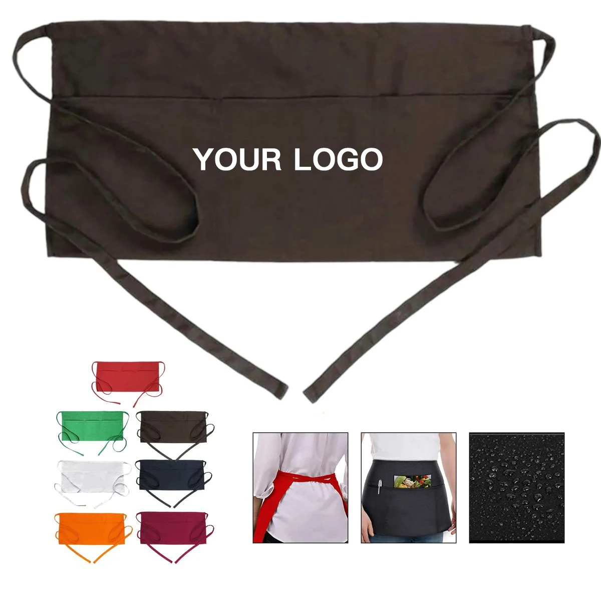 Utility Server Apron with Pocket Organizer 1