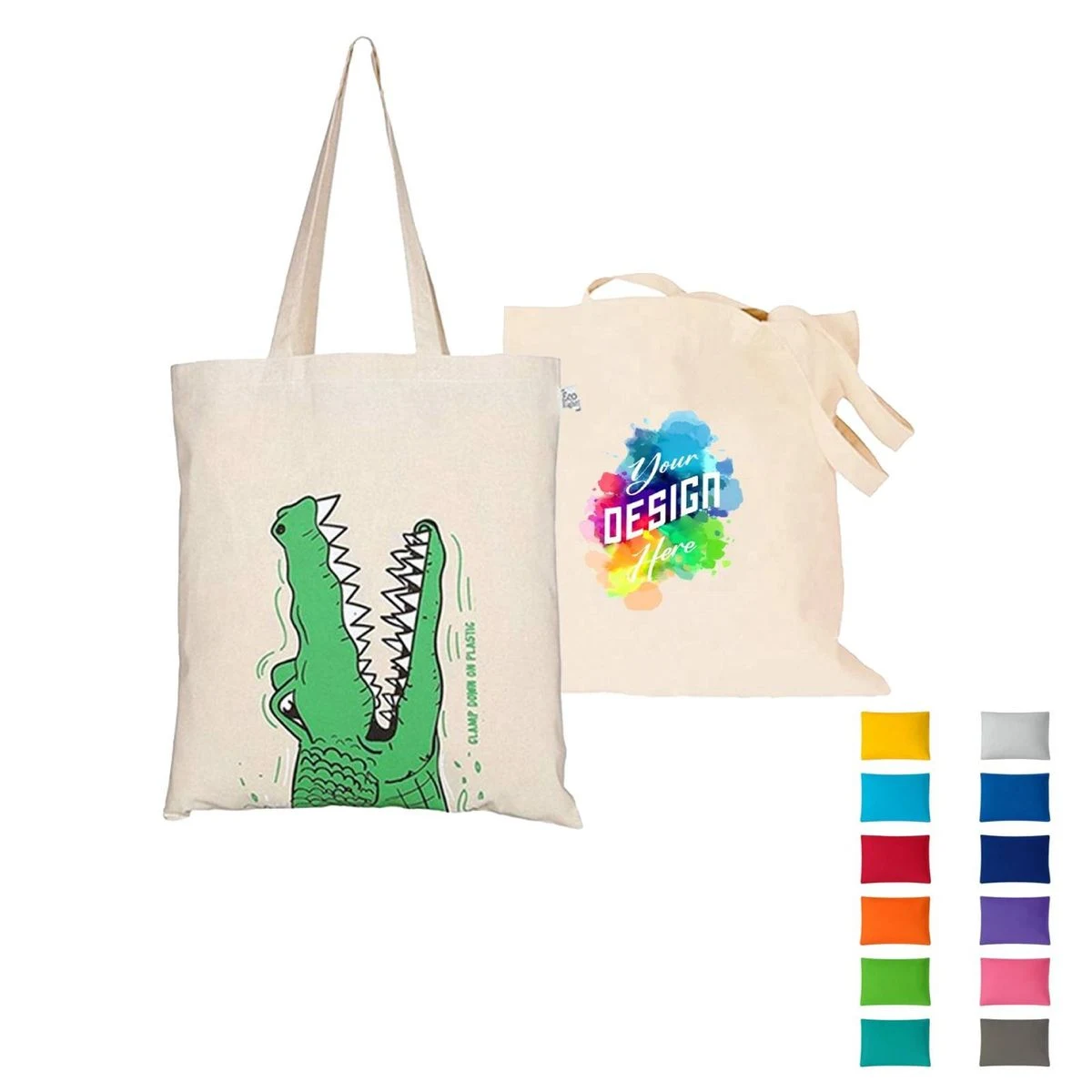 8 oz Cotton Canvas Tote Bag (15" X 16"), custom tote bag with logo imprint 1