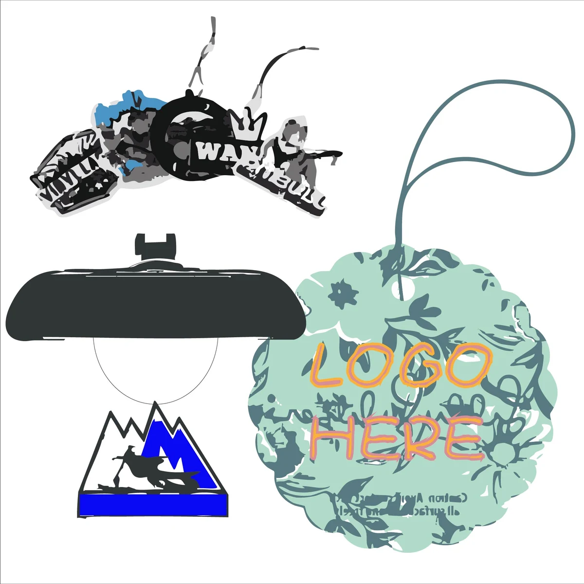 Shape Full Color Paper Car Air Fresheners 1