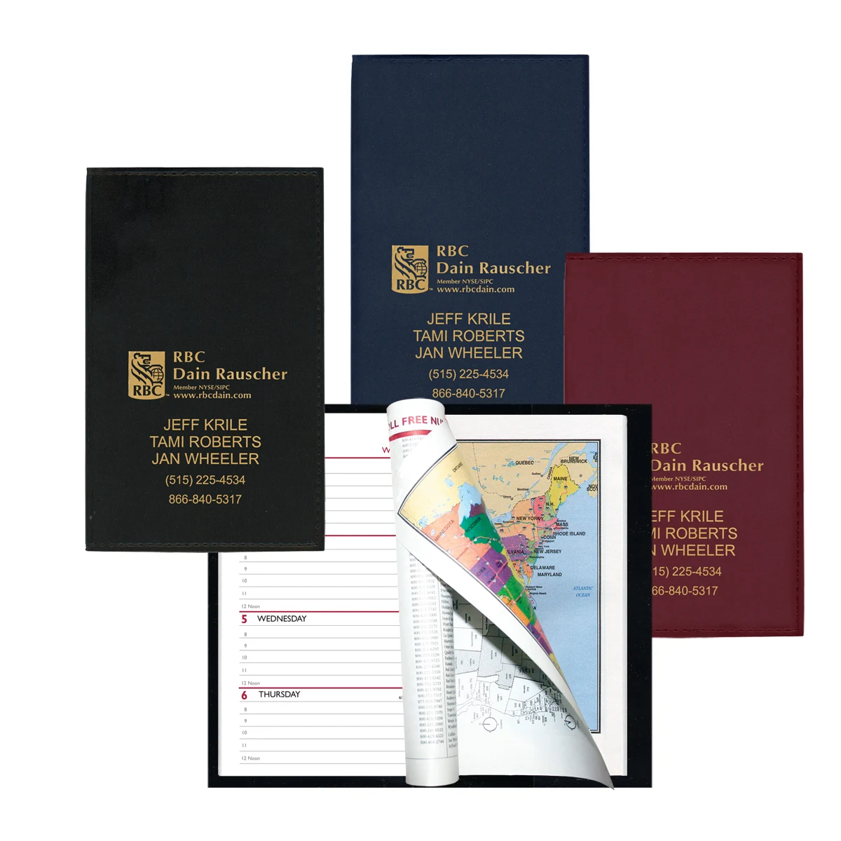 Soft Cover Vinyl Sewn Ireland Weekly Planner w/ Map / 2 Color Insert 1