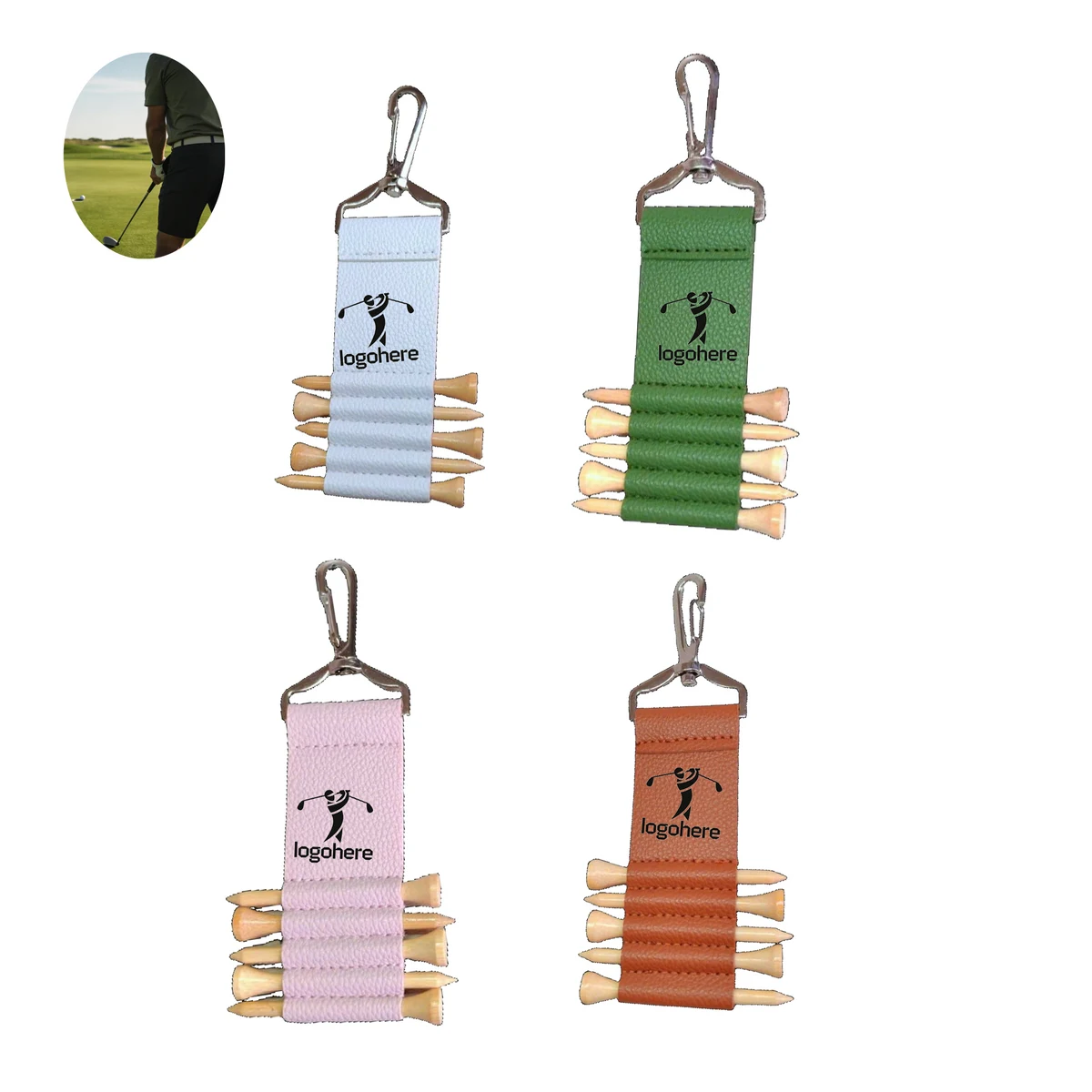Golf Tee Organizer Keychain 1