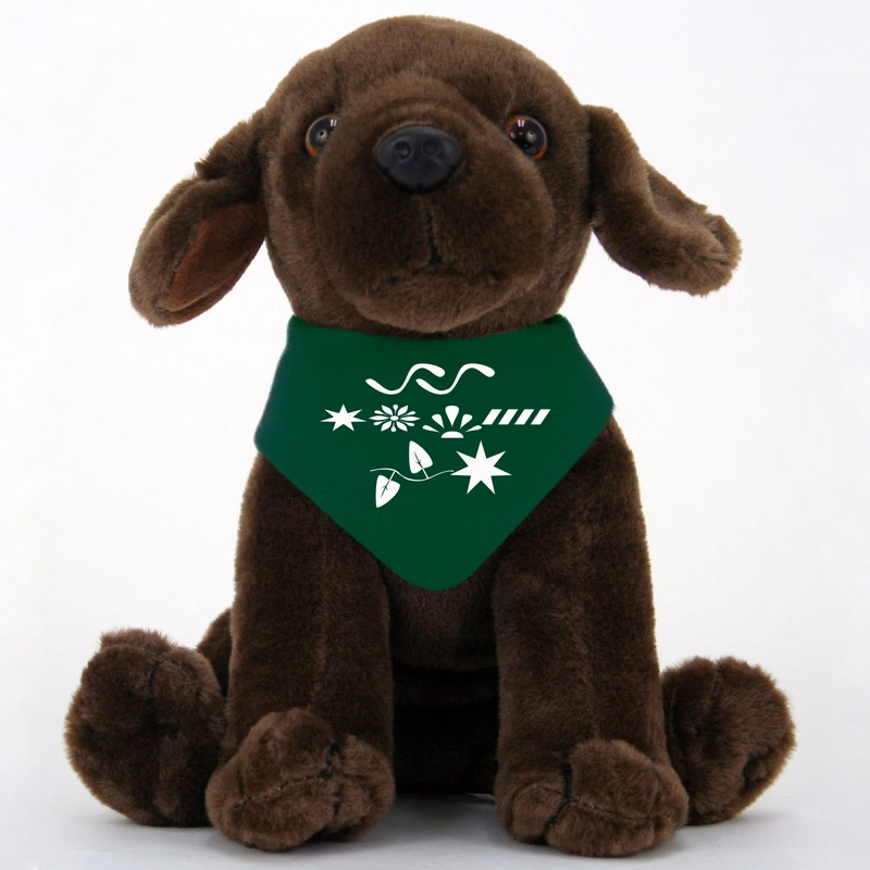 8" Medium Sitting Dog - Brown Lab