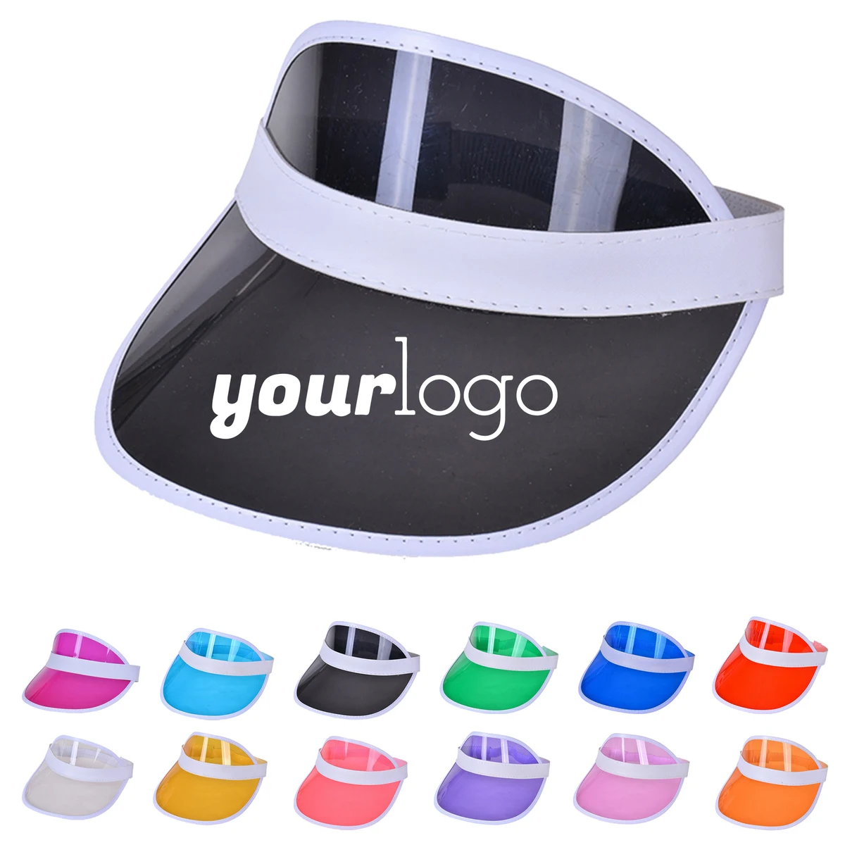 PVC See-Through Sun Visor Cap 1