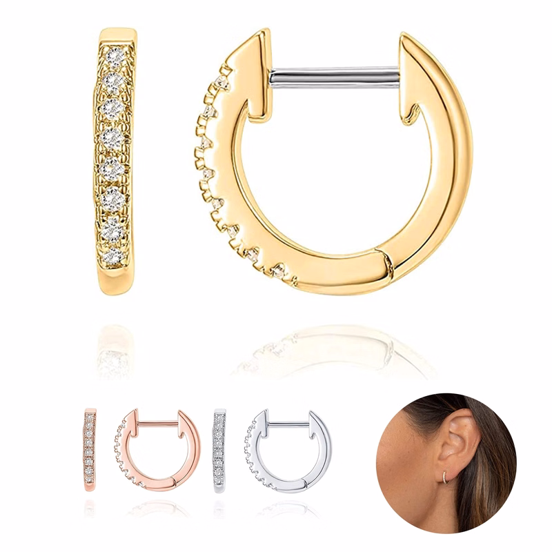 14K Gold Plated Cubic Earrings