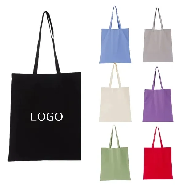 Colorful Cotton Reusable Tote Bag, custom tote bag with logo imprint 1