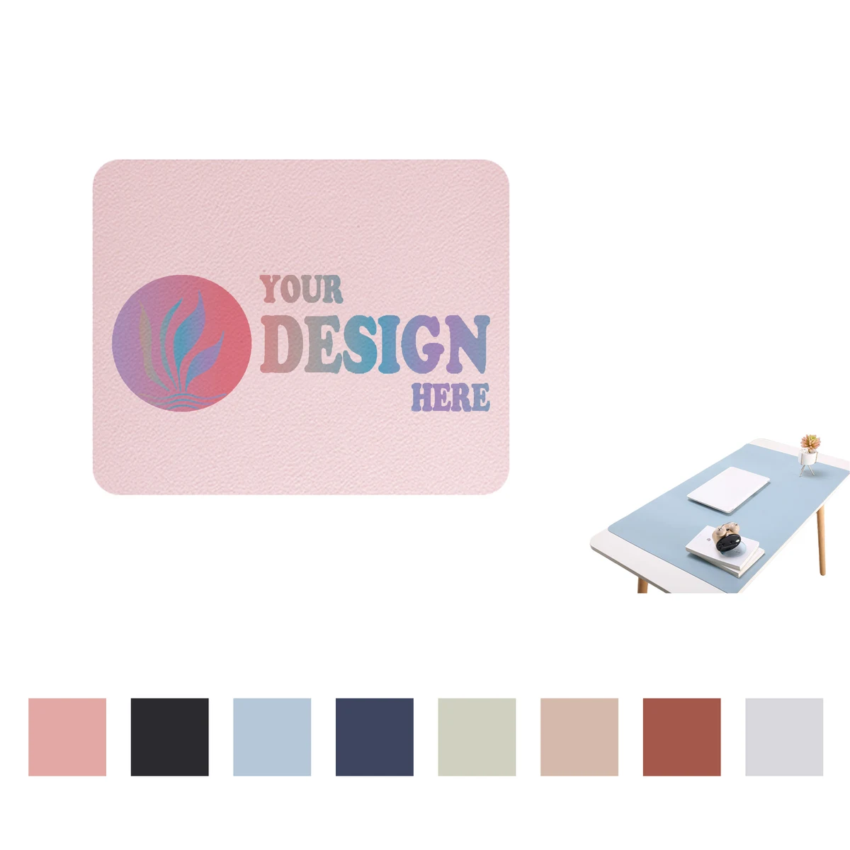 17.7"L x 11.8"W PU Desk Placemat 1