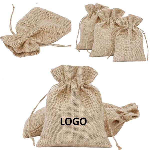 Burlap Drawstring Bag Pouch 1