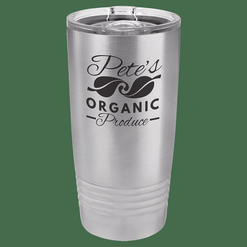 20 oz. Stainless Steel Laser Engraved Polar Camel Tumblers w/Slider Lid