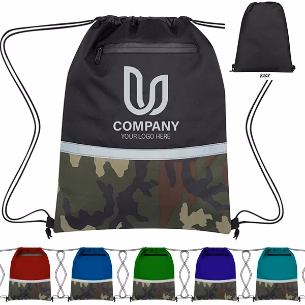 Camo Accent Drawstring Sports Pack