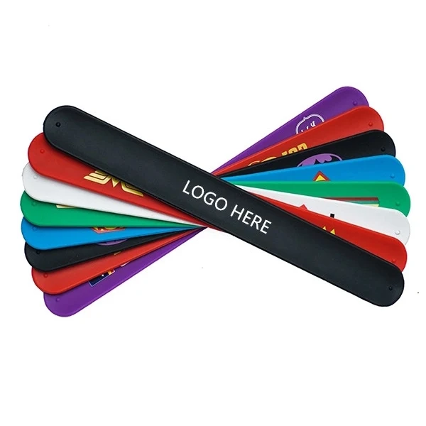 Reflective Silicone Slap Bracelet With Rush Service 1