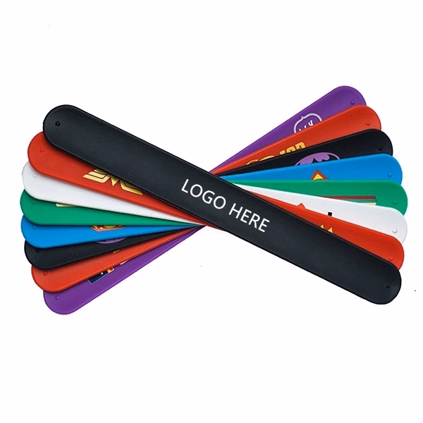 Reflective Silicone Slap Bracelet With Rush Service