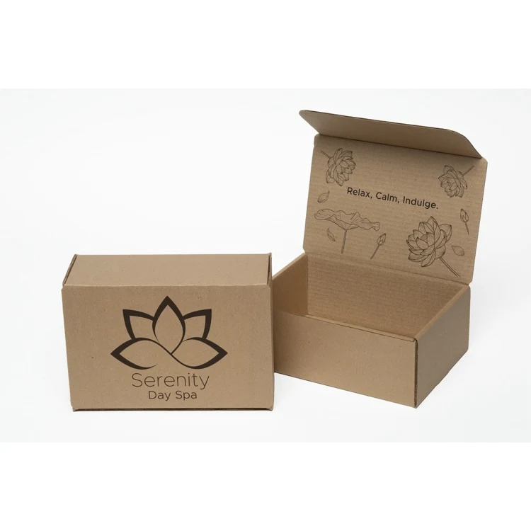 One Color Natural Display Mailer Box w/2 Sided Imprint (10" x 7" x 4") 1