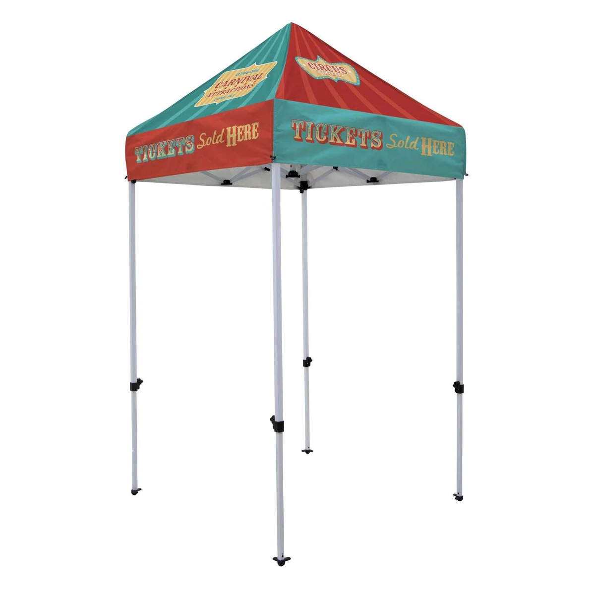 5' Economy Plus Tent Kit (Dye Sub Full-Color Full-Bleed) 1