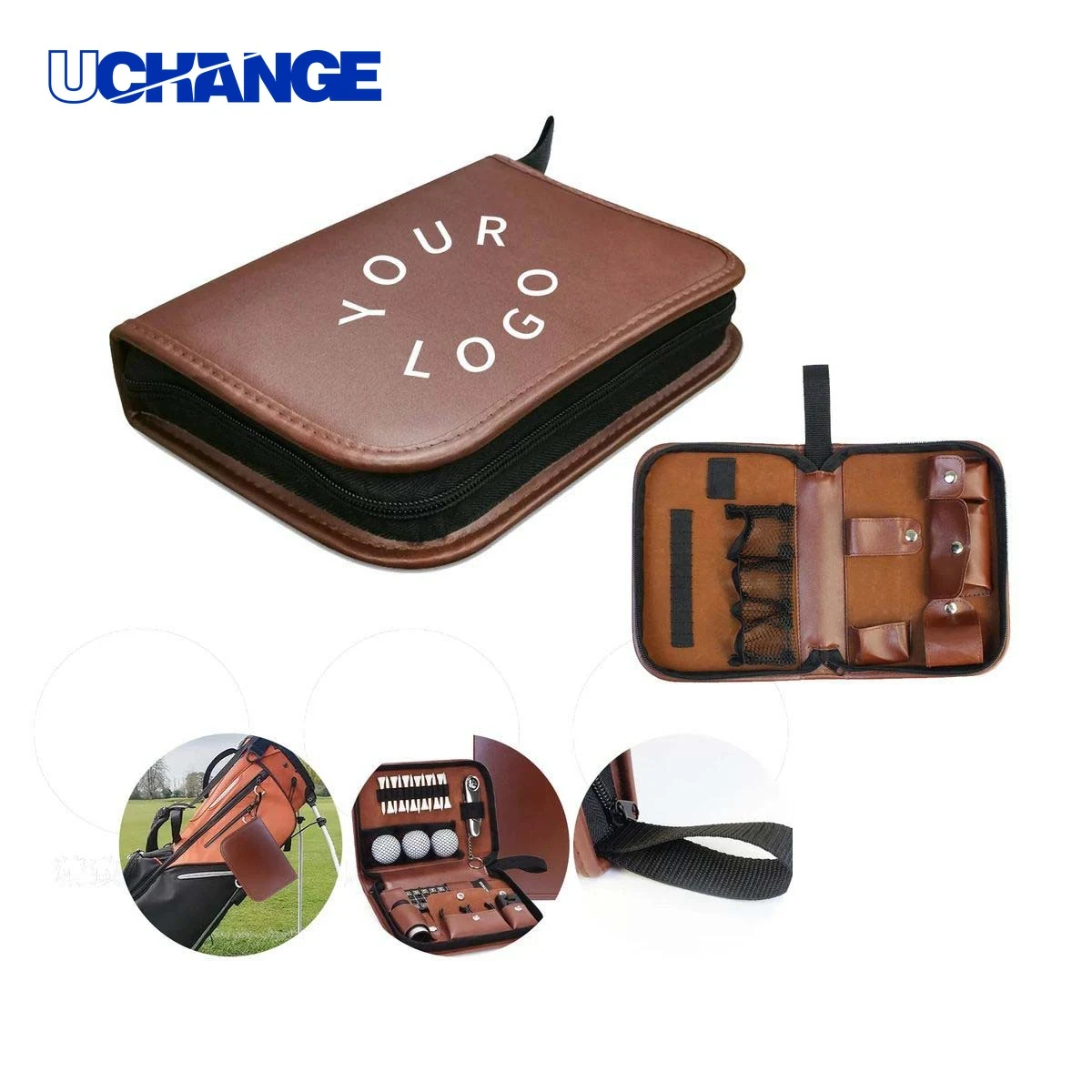 Waterproof Golf Accessories Organizer in PU Leather 1